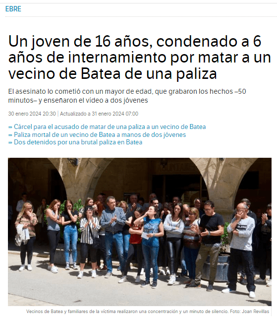 Un joven de 16 años, condenado a 6 años de internamiento por matar a un vecino de Batea de una paliza